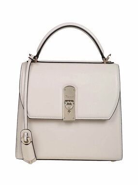 Salvatore Ferragamo Ivory Leather Top with Gold Hardware